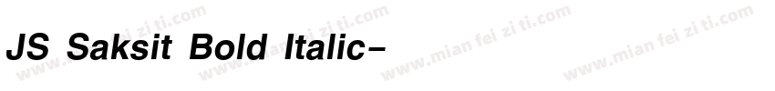 JS Saksit Bold Italic字体转换